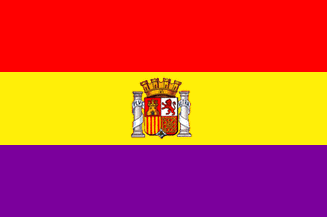 La flago de la Dua Respubliko Hispana.