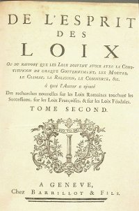 Koverto de la  verko de Monteskjeŭ